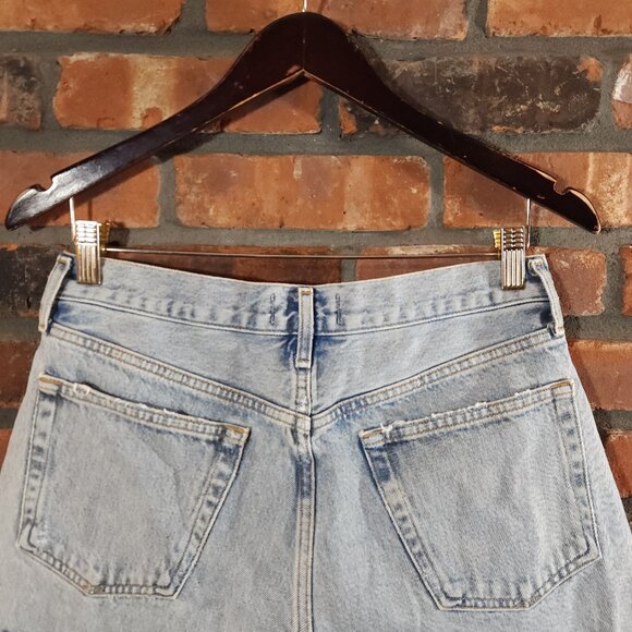 Agolde Parker Distressed Denim Cutoff Shorts in Freewheeling Summer Women's 27 - Picture 5 of 6